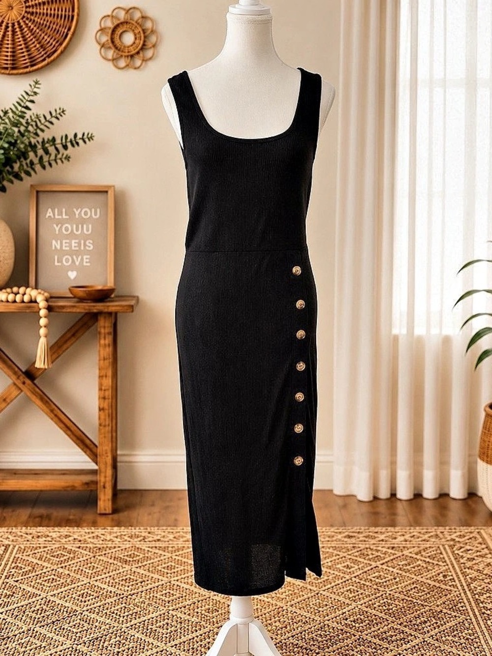 Black Midi Dress Like New